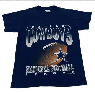 Vintage 1997 Dallas Cowboys Football Nfl Blue Short Sleeve T - Shirt Boys Medium M