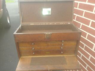 Antique National Cabinet Company Dayton Ohio Machinist Tool Box