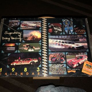 Drag Racing Superstars Of Racing Calendar 1983.  Great Photos Of The Hottest Cars