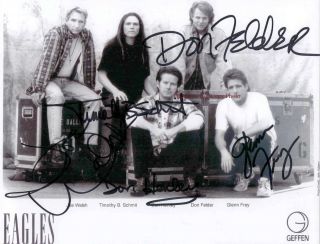 The Eagles Vintage Band Signed 8x10 Photo Autographed
