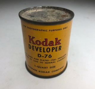 E Kodak Film Developer D - 76 - Makes One Quart Vtg 50s