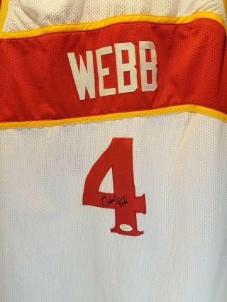 Spud Webb Atlanta Hawks Autographed / Signed Jersey With From Jsa