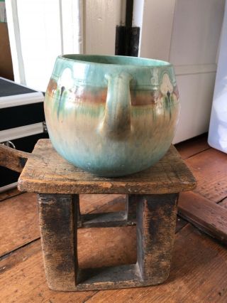 Antique Roseville Blue Monticello Arts & Crafts Period Mission Style Vase 2