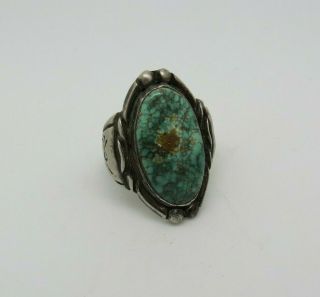Vintage Southwestern Old Pawn Sterling Silver Turquoise Man 