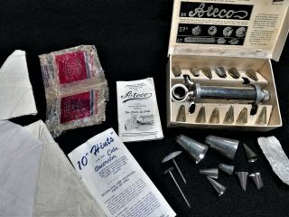 Vintage Ateco Cake Decorating Kit & Bonley Decorating Products,  W/extra Tips.
