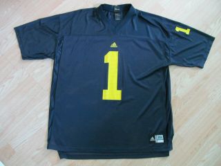 Michigan State Wolverines 1 Football Jersey Adidas Mens Shirt Size 2xl Blue