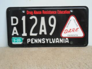 Pennsylvania Dare License Plate