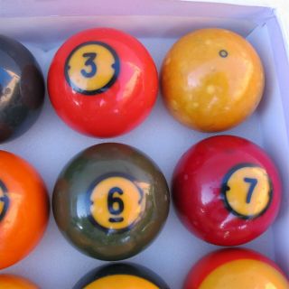 Set of Vintage Pool balls Billiard 3