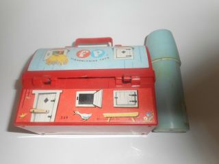 VINTAGE 1962 Fisher - Price Mini Plastic Lunch Box and Thermos Barn Farm 2