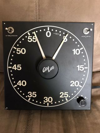 Vintage Gra Lab Model 300 Darkroom Timer Art Deco Industrial Clock