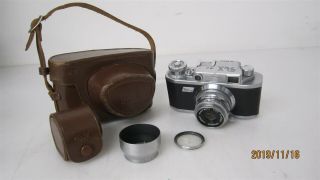 Pax M2 Yamato Vintage 35mm Camera W/ 45mm F/3.  5 Luminor Lens,  Hood,  Cases P/r