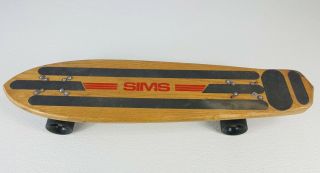 Vintage Sims Pure Juice Skateboard Tunnel Iv Wheels Wood Deck Old School
