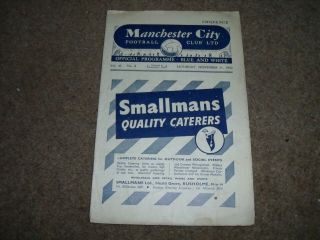 Vintage Manchester City V West Ham United 11th November 1950 Vol 45 No 8