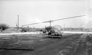 Us Army,  Bell H - 13 Sioux,  27983,  At Bradley Field,  In 1965,  Large Size Negative