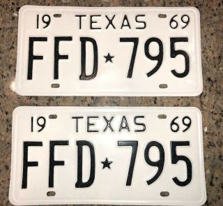 1969 Texas License Plates Restored
