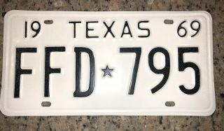 1969 Texas License Plates Restored 2