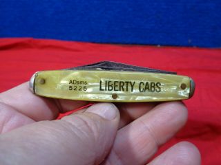 Vintage Miniature Pocket Knife Pocketknife 4.  Taxi Cab Advertising
