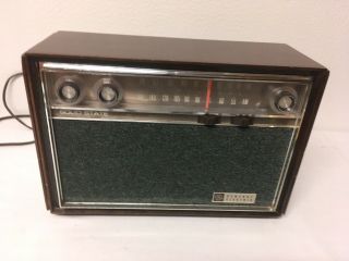 Vintage Ge General Electric Am Fm Radio Dual Speakers Solid State
