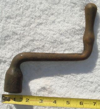 Vintage Cast Iron Hand Crank Handle 5/8 " Square Hole