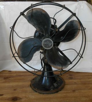 Vintage Emerson 12 " 3 - Speed Oscillating Electric Fan - Type 29646