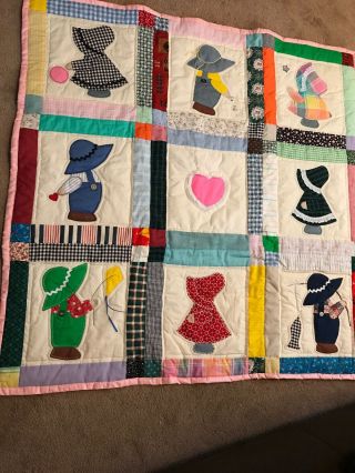Vintage Handmade Baby Quilt Or A Wall Hanging 40x40 Inch