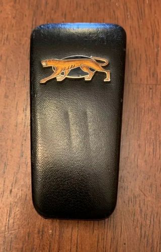 Vintage Jaguar Auto Key Case Fob Enameled Logo