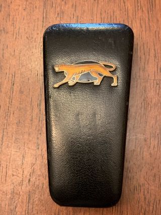 Vintage Jaguar Auto Key Case Fob Enameled Logo 2