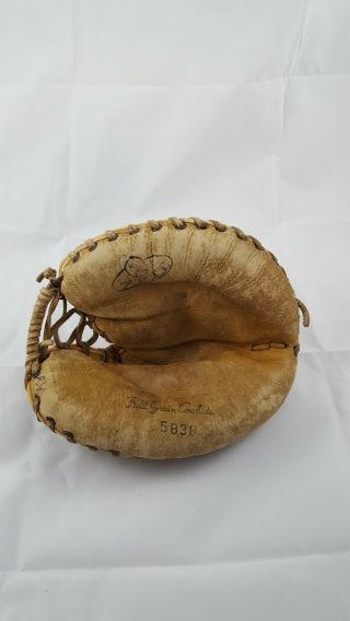 Vintage Zett 5838 Full Grain Cowhide Baseball Catchers Glove/mitt