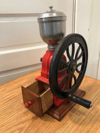 Antique Elma Cast Iron Single Wheel Coffee Grinder Mill,  1930 " S,  Exc.  Work.  Cond