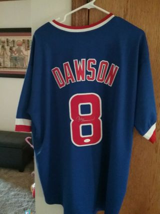 Andre Dawson Signed Chicago Cubs Jersey (jsa)
