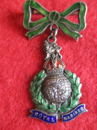 Vintage Royal Marines Silver Sweetheart Brooch