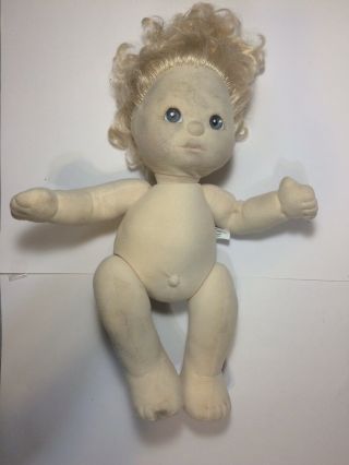 Vintage 1985 Mattel My Child Doll Blonde Girl W/ Green Blue Eyes Tlc Read