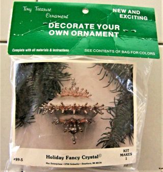 Vintage Merri Mac Beaded Christmas Ornament Kit - Holiday Fancy Crystal 89 - 5