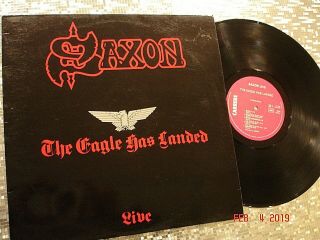 Saxon ‎ " The Eagle Has Landed - Live " Vintage Vinyl Lp Carrere ‎–67870 Nwobhm