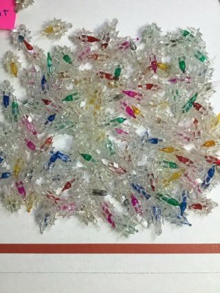 Approx 105 Vintage Christmas Light Reflectors CLEAR Mid Century ATOMIC STARBURST 2