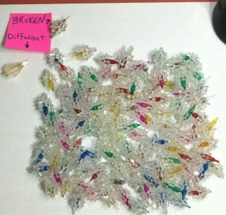 Approx 105 Vintage Christmas Light Reflectors CLEAR Mid Century ATOMIC STARBURST 3