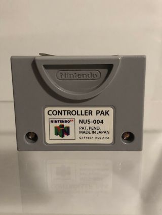 Oem Nintendo 64 Controller Pak Memory Card Nus - 004 Japan Vintage Retro