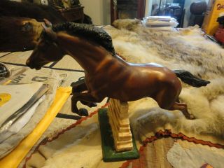 Vintage Breyer Horse Statue - 14 " Long Horse Jumping Stonewall 300 Bay