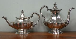 5 PC Reed & Barton VICTORIAN Silverplate Tea Set Teapot Coffee Pot Sugar Creamer 3
