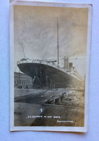 Titanic Sister Ship Rms Olympic Steamship Ocean Liner White Star Lines Postcard