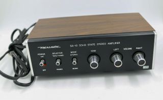 Vtg 1980s Realistic Sa - 10 Mini Small Stereo Amplifier 31 - 1982b Woodgrain