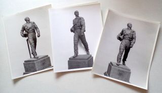Donald Delue World War 2 Air Force Ace Jabara Sculpture Vintage Photos