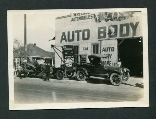 Vintage Car Photo 1914 Cadillac Custom Tow Truck Auto Body Shop San Antoni392001