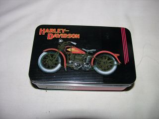 Harley Davidson Motorcycle Limited Edition Tin Playing Cards Packs 03 - 50s Opened