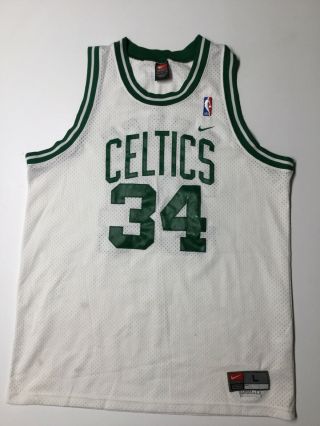 Vtg 90s Nike Paul Pierce 34 Boston Celtics Nba Basketball Jersey Large Sewn