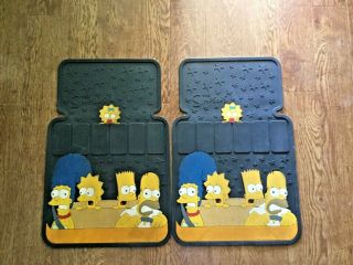 Awesome Vtg 2002 The Simpsons Family Car Or Truck Floor Mats Full Size