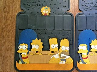 Awesome VTG 2002 The Simpsons Family Car or Truck Floor Mats Full Size 2
