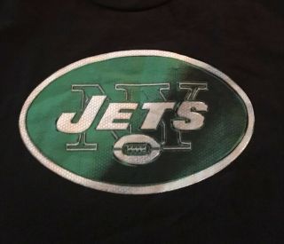 Nfl York Jets Football Large Black Graphic T - Shirt Fast
