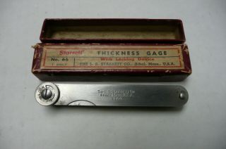 Vintage L.  S.  S.  Starrett No.  66 Thickness Feeler Gage Gauge Machinist Mechanic