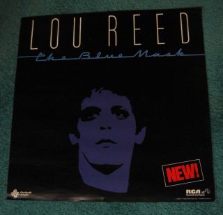 Lou Reed " The Blue Mask " Usa 1982 Promo Poster 22 " X 22 " On Rca Vintage